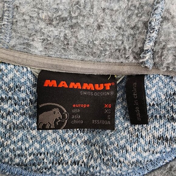 Mammut Kachemak Full Zip‎ Hooded Fleece Jacket 1010-21520 Women's XS Fog Blue - Picture 7 of 11
